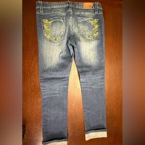 Vigoss 7/8 x29 cropped jeans embellished‎ pockets Beachy y2k preppy Lagon look